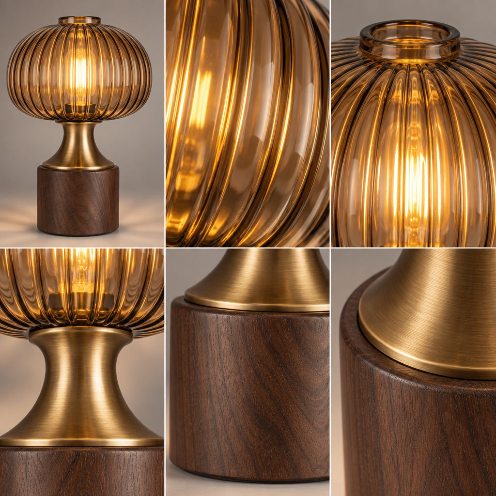 Nelvqaro™ Vintage Glass Ambient Table Lamp main image 06