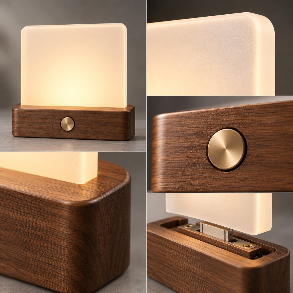 Nelvqaro™ Wooden Base Ambient Night Light main image 06