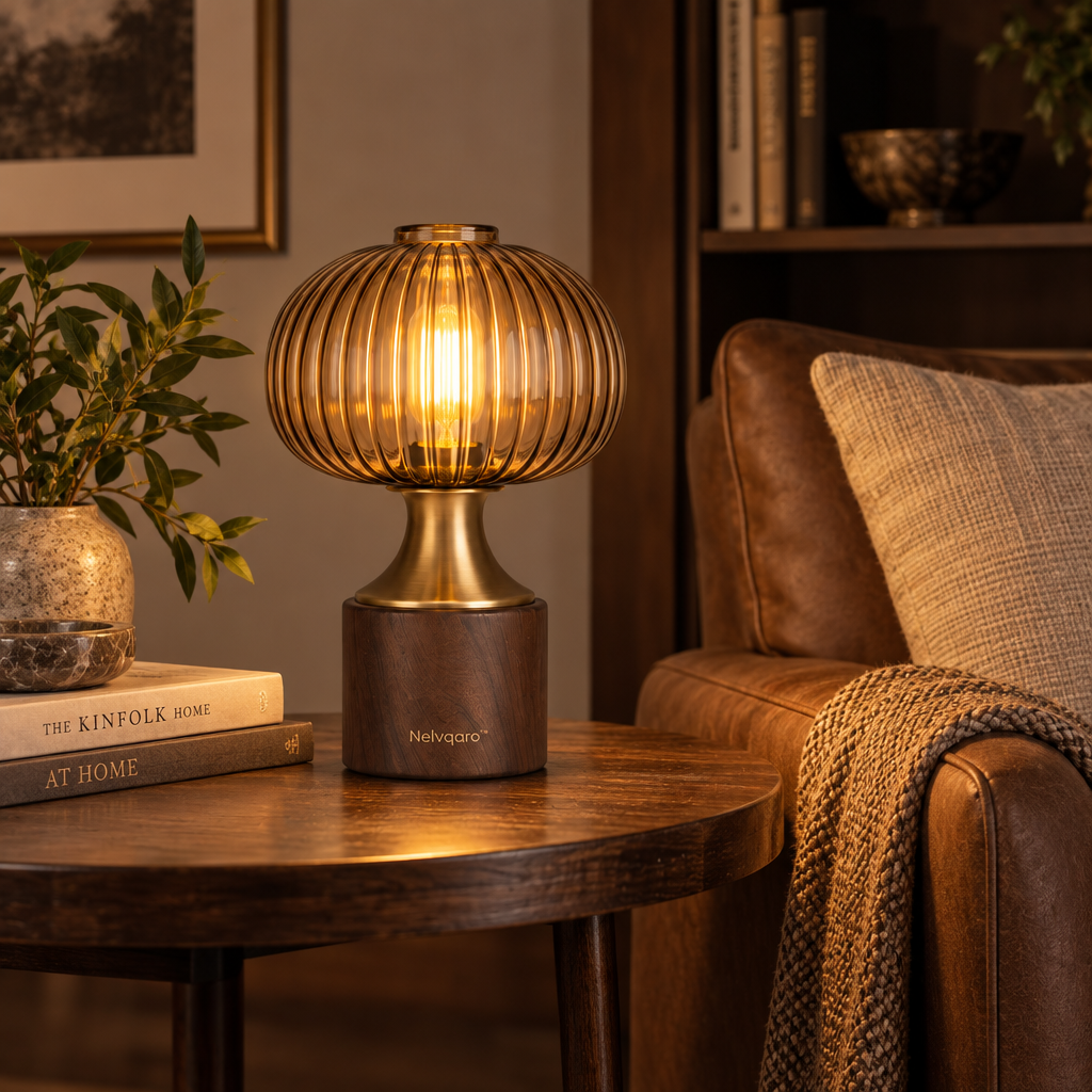 Nelvqaro™ Vintage Glass Ambient Table Lamp main image 02