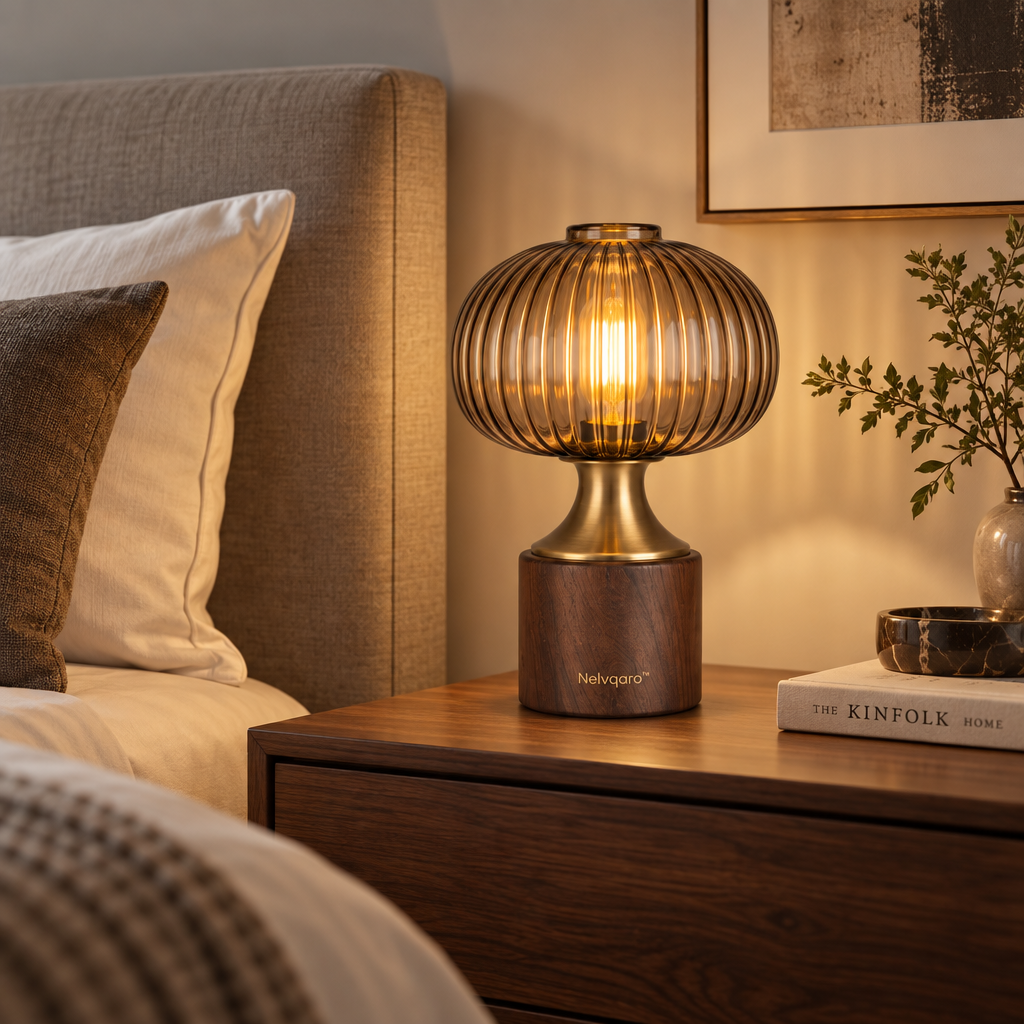 Nelvqaro™ Vintage Glass Ambient Table Lamp main image 05