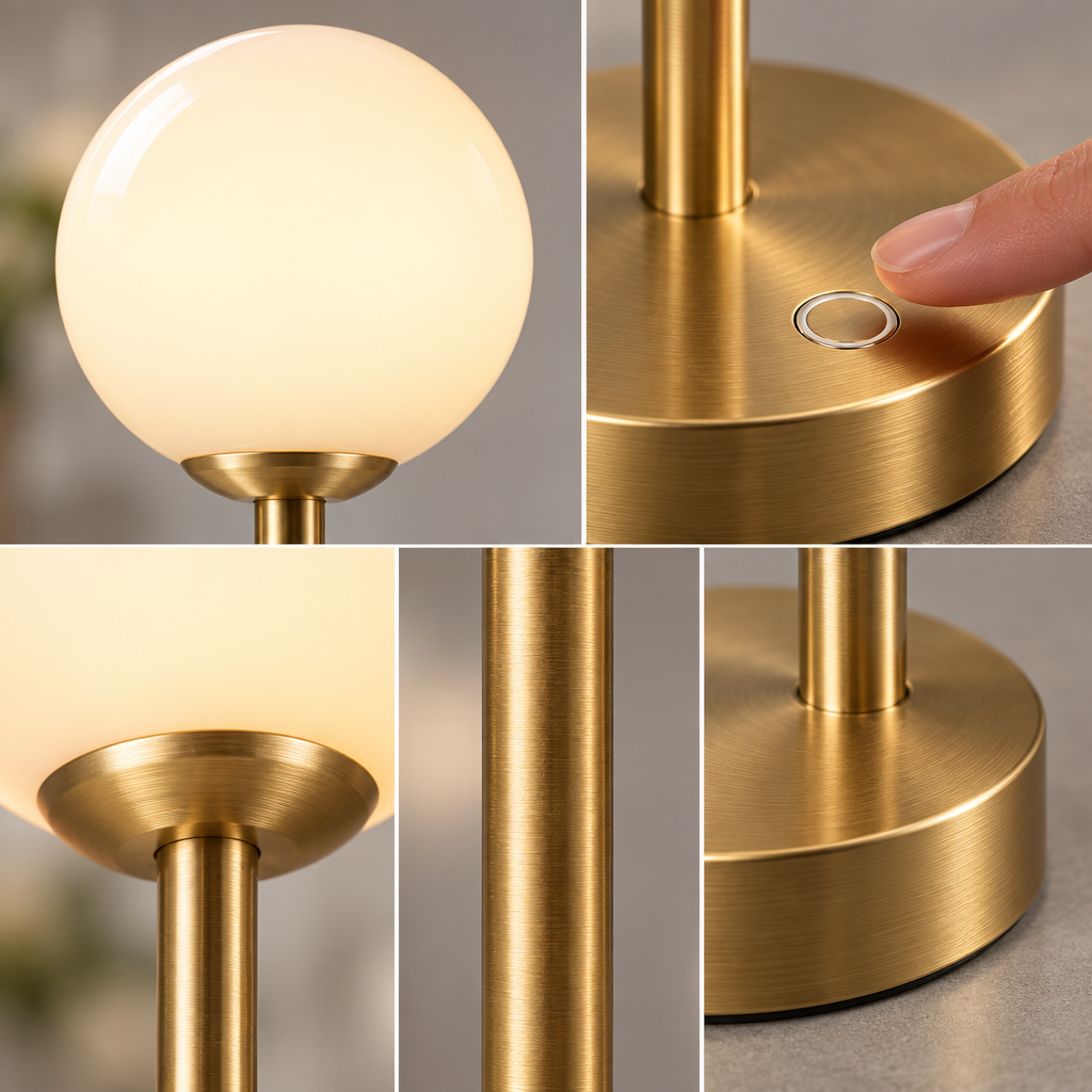 Nelvqaro™ Dimmable Globe Bedside Lamp main image 03