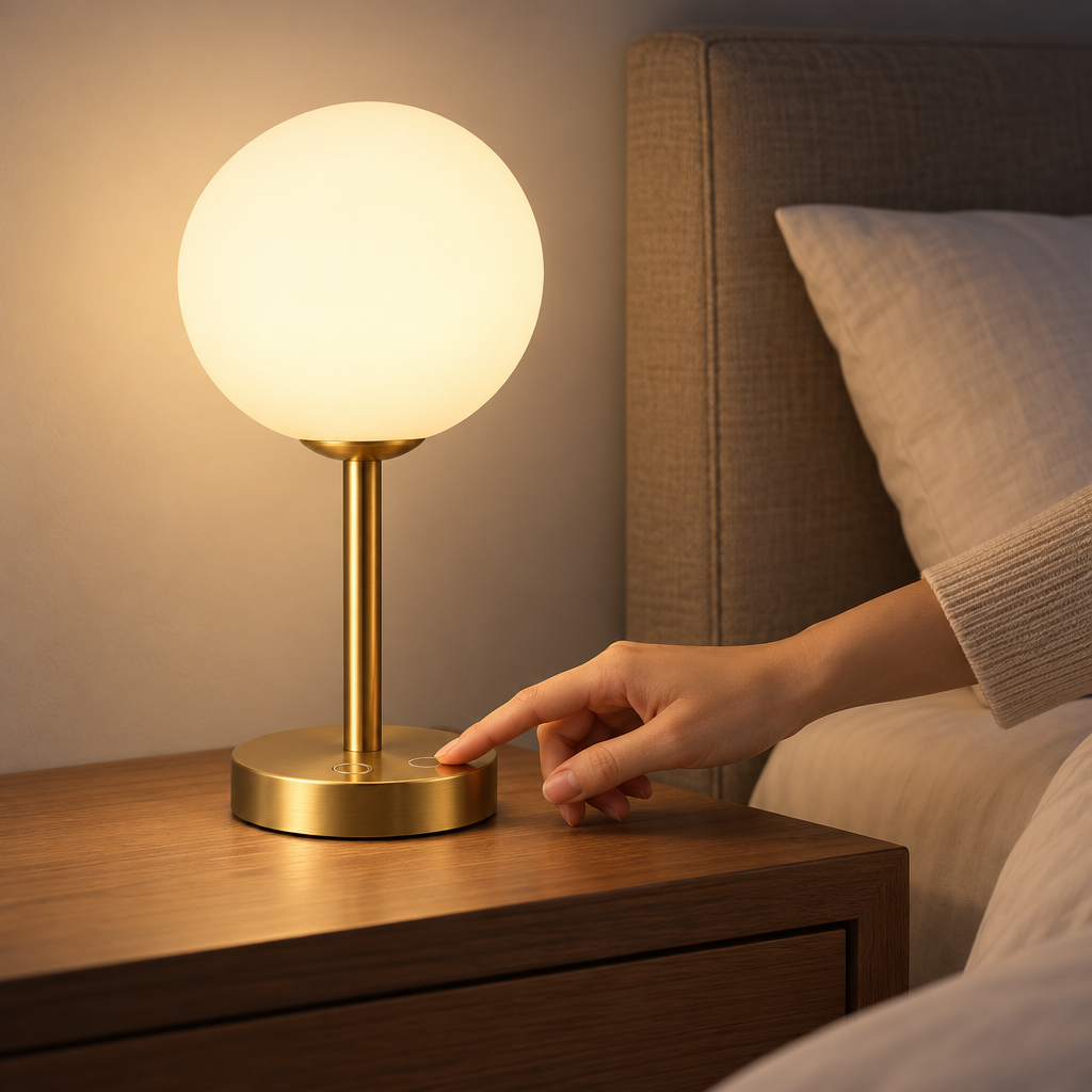Nelvqaro™ Dimmable Globe Bedside Lamp main image 04