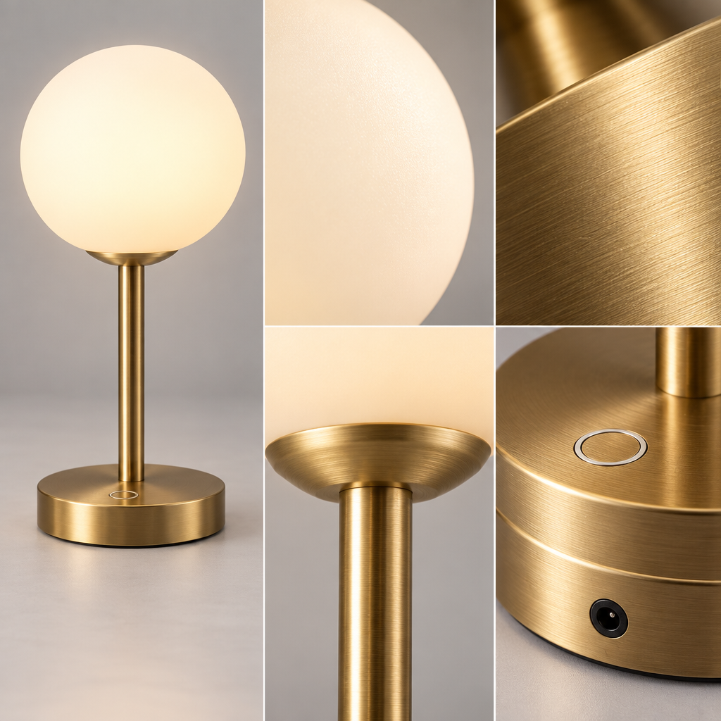Nelvqaro™ Dimmable Globe Bedside Lamp main image 06