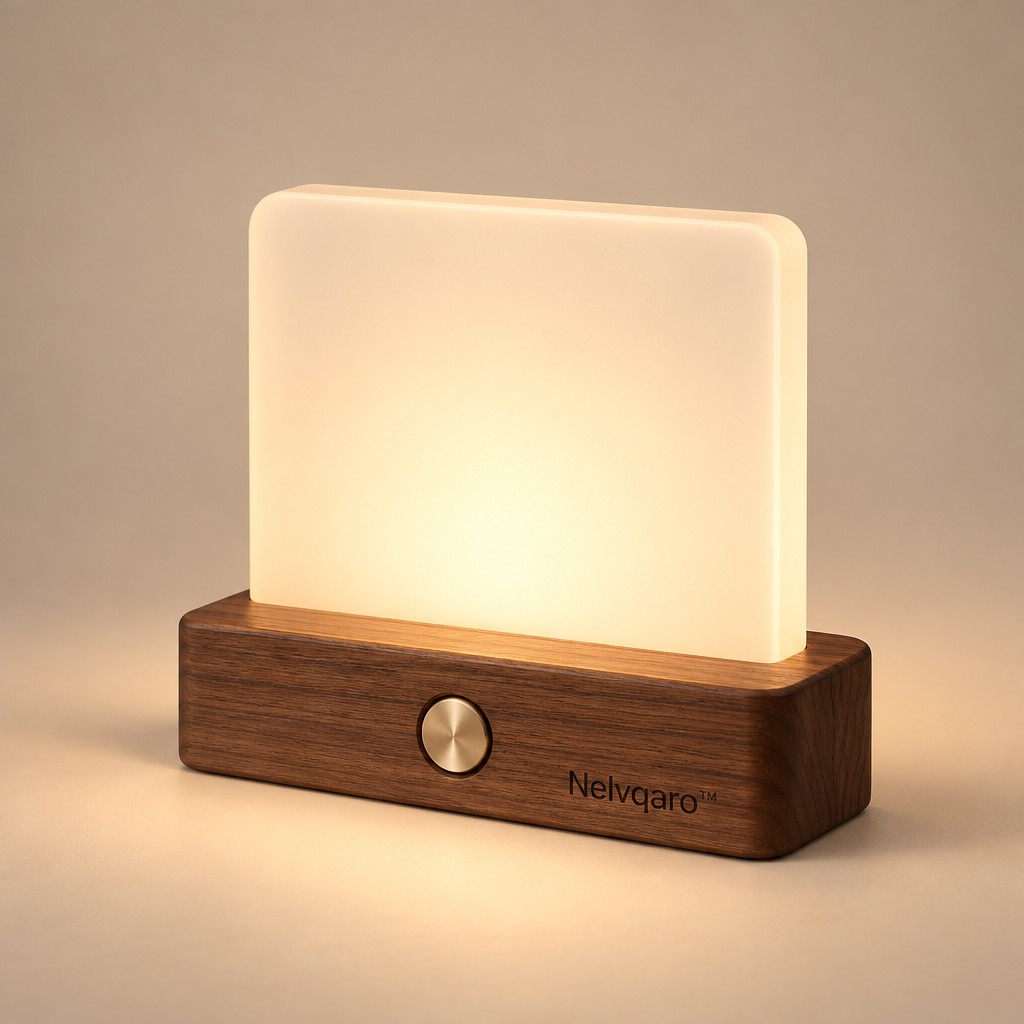 Nelvqaro™ Wooden Base Ambient Night Light hero