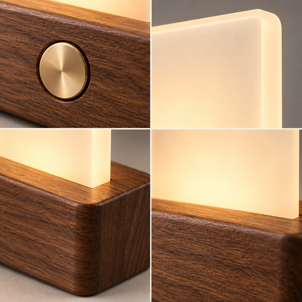 Nelvqaro™ Wooden Base Ambient Night Light main image 03