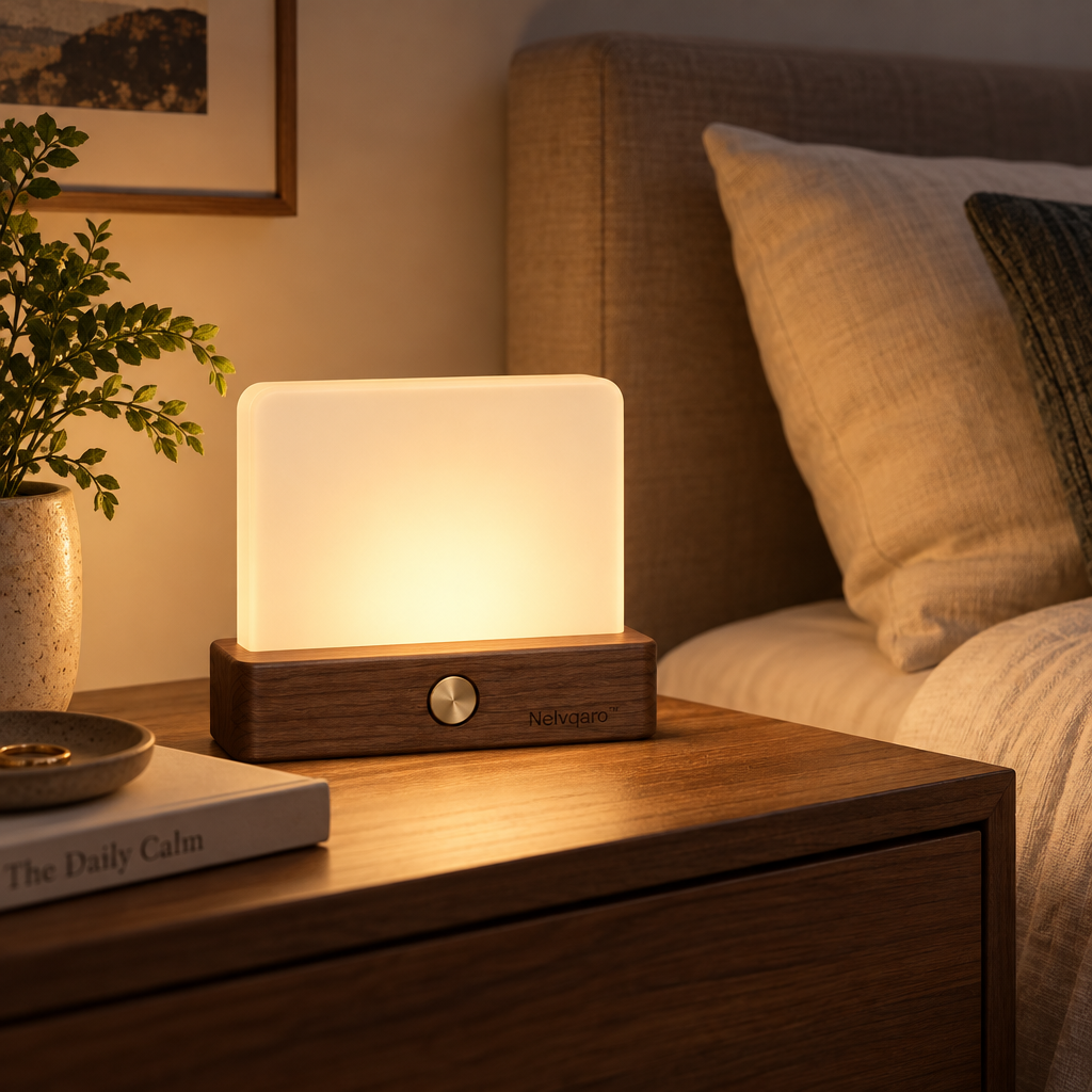 Nelvqaro™ Wooden Base Ambient Night Light main image 05